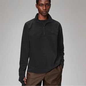 NWT Rains Men's Addis Fleece Half Zip Shirt - Black medium